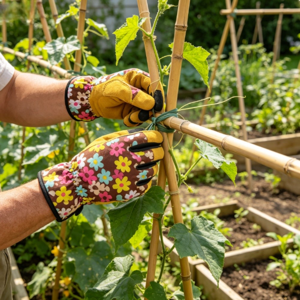 Garden Gloves - For Safe Pruning Fingerless Gardening Gloves