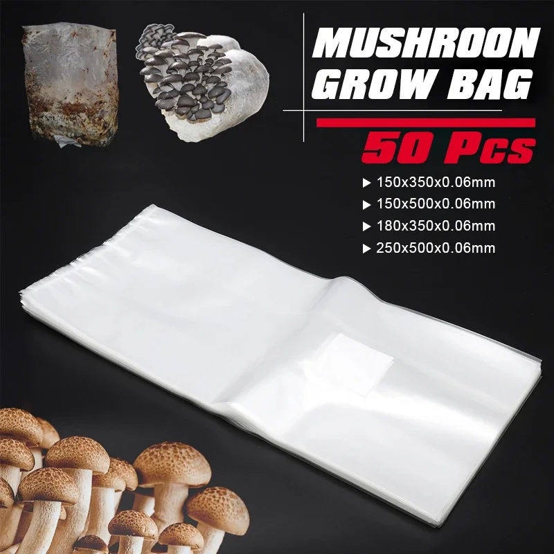 50Pcs PVC Mushroom Grow Bag Sp - Grow Bag review and price