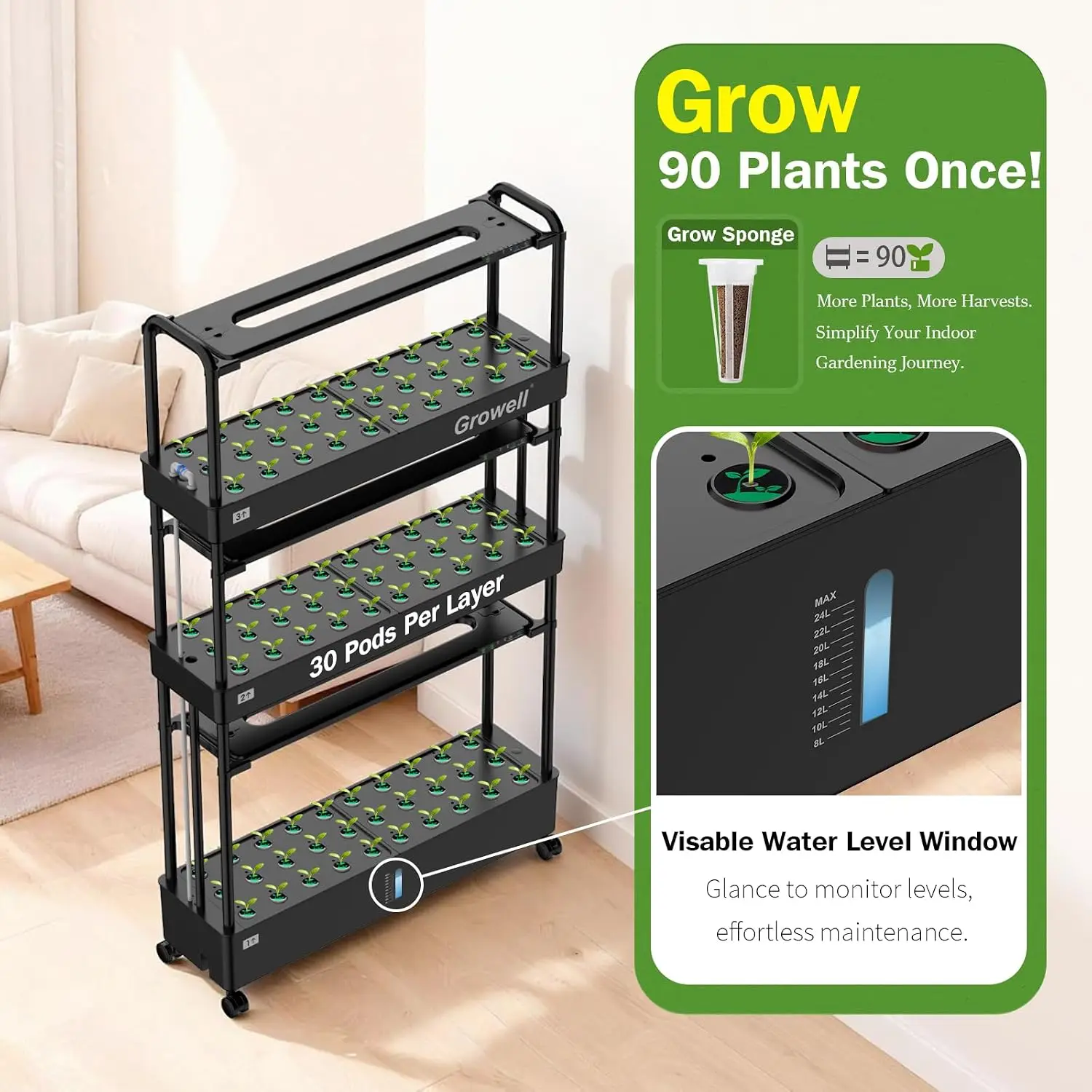 Large Hydroponics Growing Syst - Indoor Herb Garden review and price
