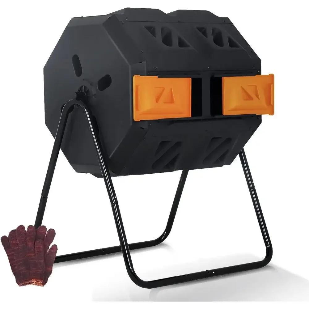 Dual Chamber 43 Gallon Rotatin - Compost Bin review and price